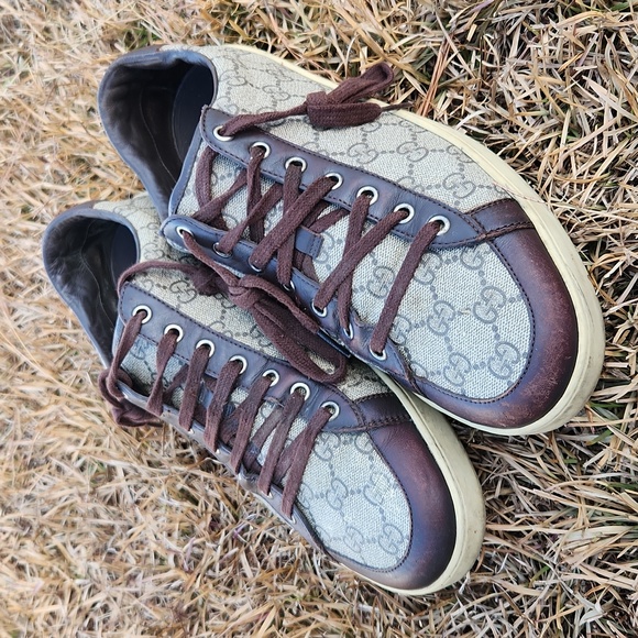 Gucci Men's GG Monogram Canvas Sneaker size 10 - Picture 1 of 17